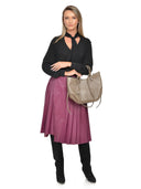 Luisa Vannini Geanta de umar Jovana piele naturala Taupe