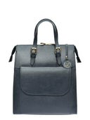 Luisa Vannini Rucsac Margot piele naturala Albastru inchis