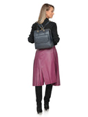 Luisa Vannini Rucsac Margot piele naturala Albastru inchis