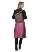 Luisa Vannini Rucsac Margot piele naturala Maro inchis