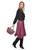 Luisa Vannini Geanta de mana  Arielle piele naturala Visiniu