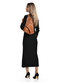 Luisa Vannini Rucsac Lia piele naturala Coniac