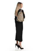 Luisa Vannini Rucsac Lia piele naturala Taupe