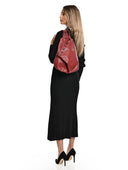 Luisa Vannini Rucsac Lia piele naturala rosu inchis