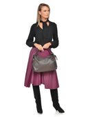 Luisa Vannini Geanta de umar Tamara piele naturala Maro inchis