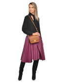 Luisa Vannini Geanta Postas Severine piele naturala coniac