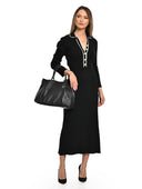 Luisa Vannini Geanta de mana  Marcellina piele naturala Negru