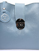 Luisa Vannini Geanta Postas Paola piele naturala Albastru deschis