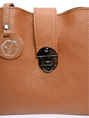 Luisa Vannini Geanta Postas Paola piele naturala coniac