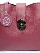 Luisa Vannini Geanta Postas Paola piele naturala Visiniu