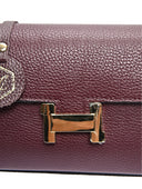 Luisa Vannini Geanta Postas Valentina piele naturala Visiniu