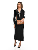 Luisa Vannini Geanta Postas Catarina piele naturala Coniac