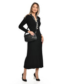 Luisa Vannini Geanta Postas Catarina piele naturala Negru