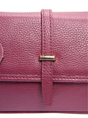 Luisa Vannini Geanta Postas Catarina piele naturala Visiniu