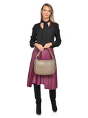 Luisa Vannini Geanta de umar Agata piele naturala Taupe