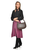 Luisa Vannini Geanta de umar Agata piele naturala Maro inchis