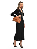 Borsa a tracolla Luisa Vannini Ione in pelle naturale Cognac