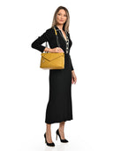 Luisa Vannini Geanta de umar Ione piele naturala Mustar