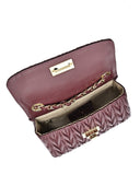 Luisa Vannini Geanta Postas Cotina piele naturala Visiniu