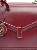 Luisa Vannini Geanta de mana  Venera piele naturala Visiniu