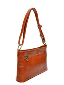 Borsa a spalla Luisa Vannini Verena, vera pelle cognac