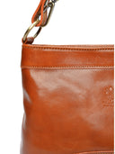 Borsa a spalla Luisa Vannini Verena, vera pelle cognac
