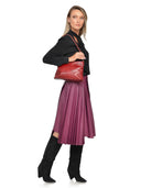 Luisa Vannini Geanta de umar Verena piele naturala rosu