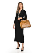 Luisa Vannini Geanta de mana  Mila piele naturala coniac