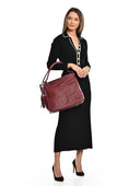 Luisa Vannini Geanta de umar Monika piele naturala Visiniu