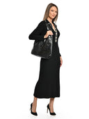 Luisa Vannini Geanta de umar Angelique piele naturala Negru