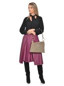 Luisa Vannini Geanta de umar  Freya piele naturala Taupe