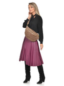 Luisa Vannini Geanta Postas Ariadna piele naturala Taupe