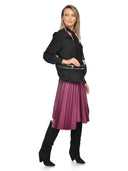 Luisa Vannini Geanta Postas Ariadna piele naturala Negru