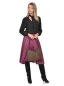 Luisa Vannini Geanta de umar Celeste piele naturala Maro inchis