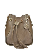 Luisa Vannini Geanta de umar Clotilde piele naturala Taupe