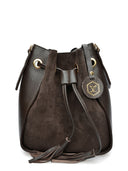 Luisa Vannini Geanta de umar Clotilde piele naturala Maro inchis