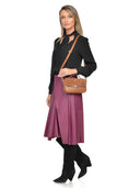 Luisa Vannini Geanta de mana  Harper piele naturala coniac