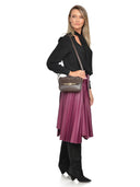 Luisa Vannini Geanta de mana  Harper piele naturala Maro inchis