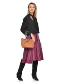 Luisa Vannini Geanta de umar Amelie piele naturala coniac