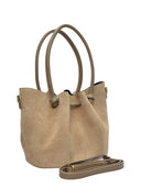 Borsa a tracolla Luisa Vannini Amelie in pelle naturale Tortora