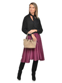 Borsa a tracolla Luisa Vannini Amelie in pelle naturale Tortora