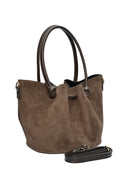 Borsa a tracolla Luisa Vannini Amelie, pelle naturale, marrone scuro