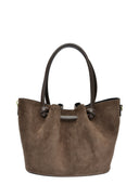 Borsa a tracolla Luisa Vannini Amelie, pelle naturale, marrone scuro