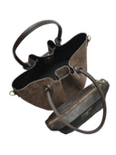 Borsa a tracolla Luisa Vannini Amelie, pelle naturale, marrone scuro