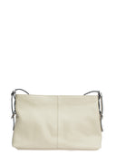Borsa a tracolla Luiza beige in vera pelle