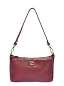 Luisa Vannini Geanta de umar  Madalina piele naturala Visiniu