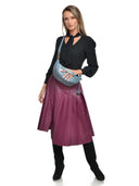 Roberta M Geanta Postas Ludmila piele naturala Albastru deschis