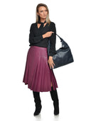 Roberta M Geanta de umar  Elise piele naturala Albastru inchis