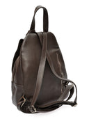 Roberta M Rucsac Brigitta piele naturala Maro inchis