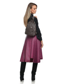 Roberta M Rucsac Brigitta piele naturala Maro inchis